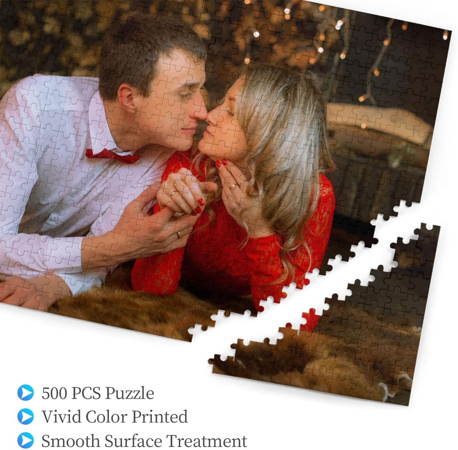 Custom Wooden Jigsaw Puzzle 120/200/300/500/1000/1500 Pieces Personalized Photo Gift for Adults & Kids - Pet, Wedding, Family Memory Puzzle