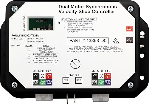 13398-DO Controlador deslizante de velocidad síncrono dual, repuesto para controlador V-Sync II, compatible con Lippert In-Wall Slide-Out en RV