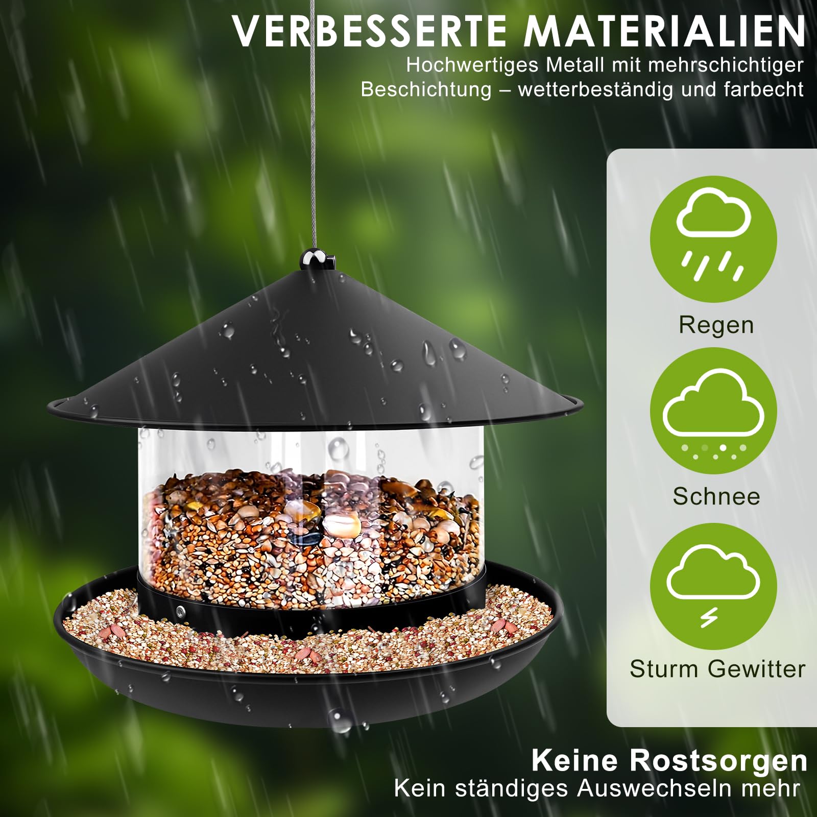 Vogelbad voor in de tuin - hangend vogelbad winterbestendig - staande Vogelbad voor in de tuin - hangend vogelbad winterbestendig - staande