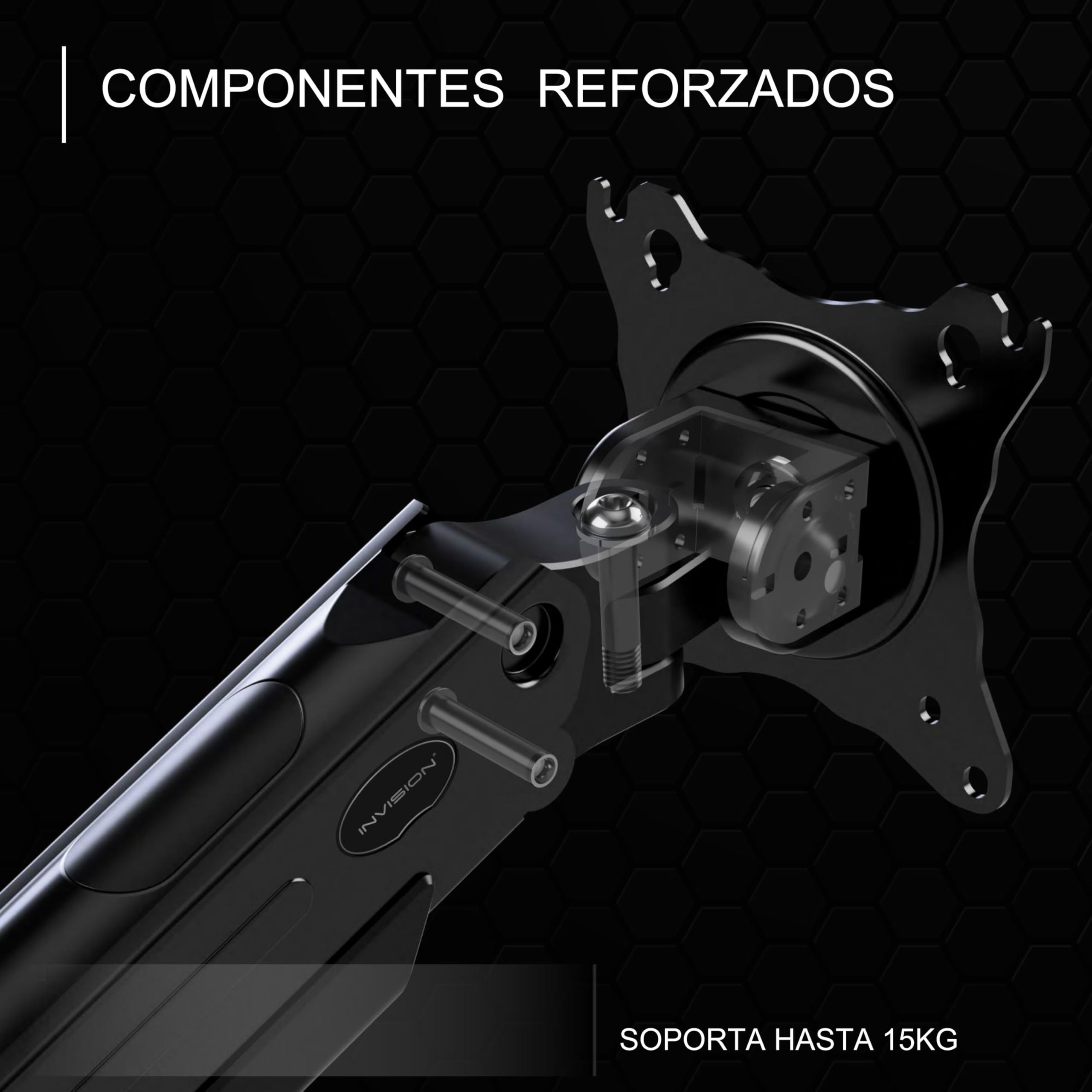 Invision Soporte Monitor Doble Brazo para Pantallas 24-35 Pulgadas, VESA 75/100mm, Altura Ajustable Inclinar Girar y Extender, Resorte de Gas Montaje de Abrazadera de Escritorio Peso 2-15kg (MX900)