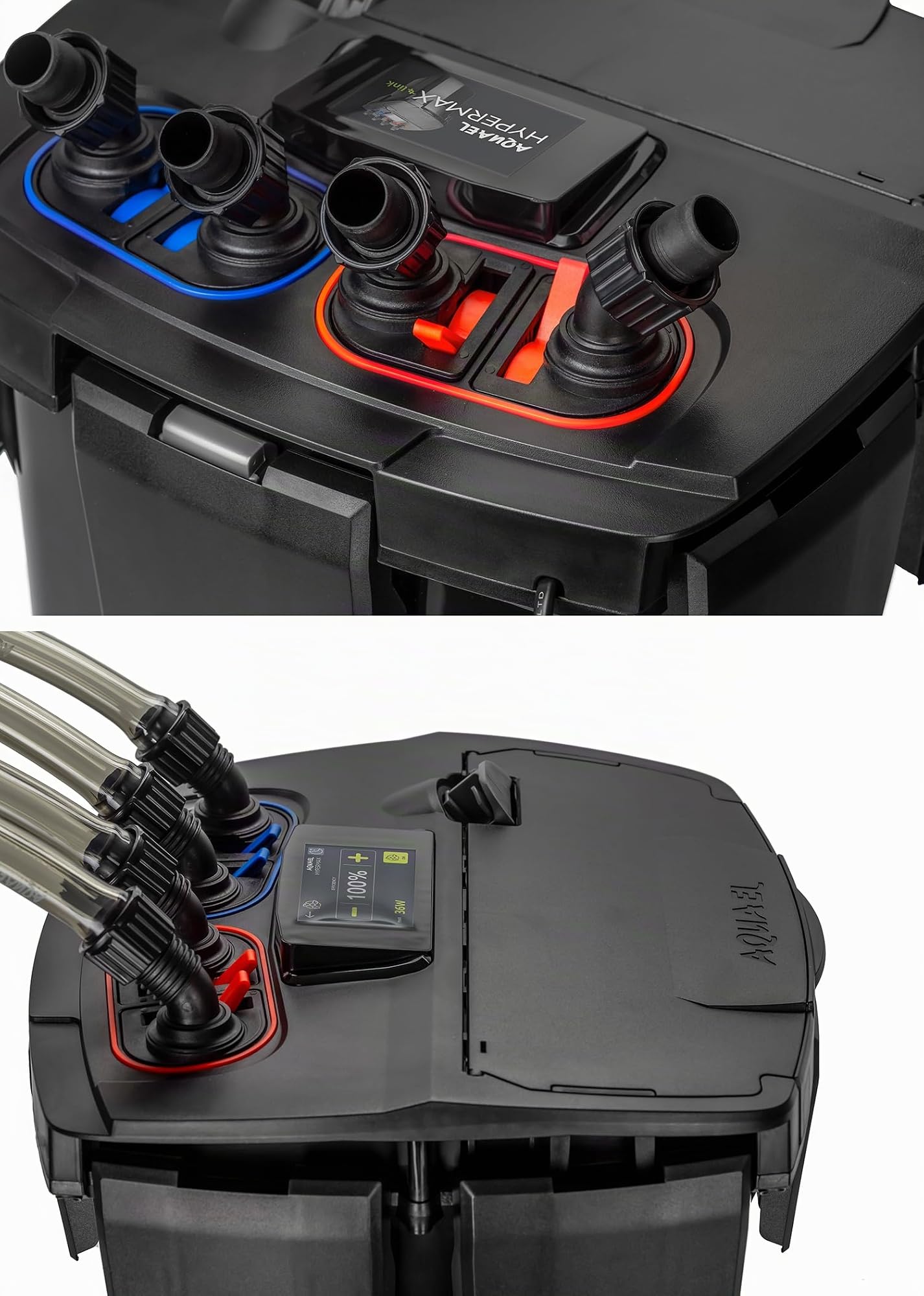 Aquael Filtro Hypermax 4500 BT – Controla el Mundo Submarino | Filtro Exterior para acuarios de Agua Dulce 200 – 1500 l | 4500 l/h | 18-36 W