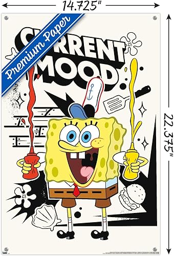 Miniatura 9 de Trends International Nickelodeon Spongebob - Current Mood Wall Poster, 22.37" x 34.00", Premium Poster & Push Pin Bundle