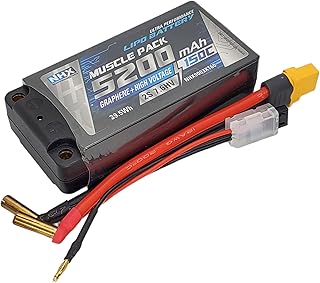 NHX RC 2S 7.6V 5200mAh 150C + Graphene Shorty LiPo-HV Battery w/5mm Bullets / XT60