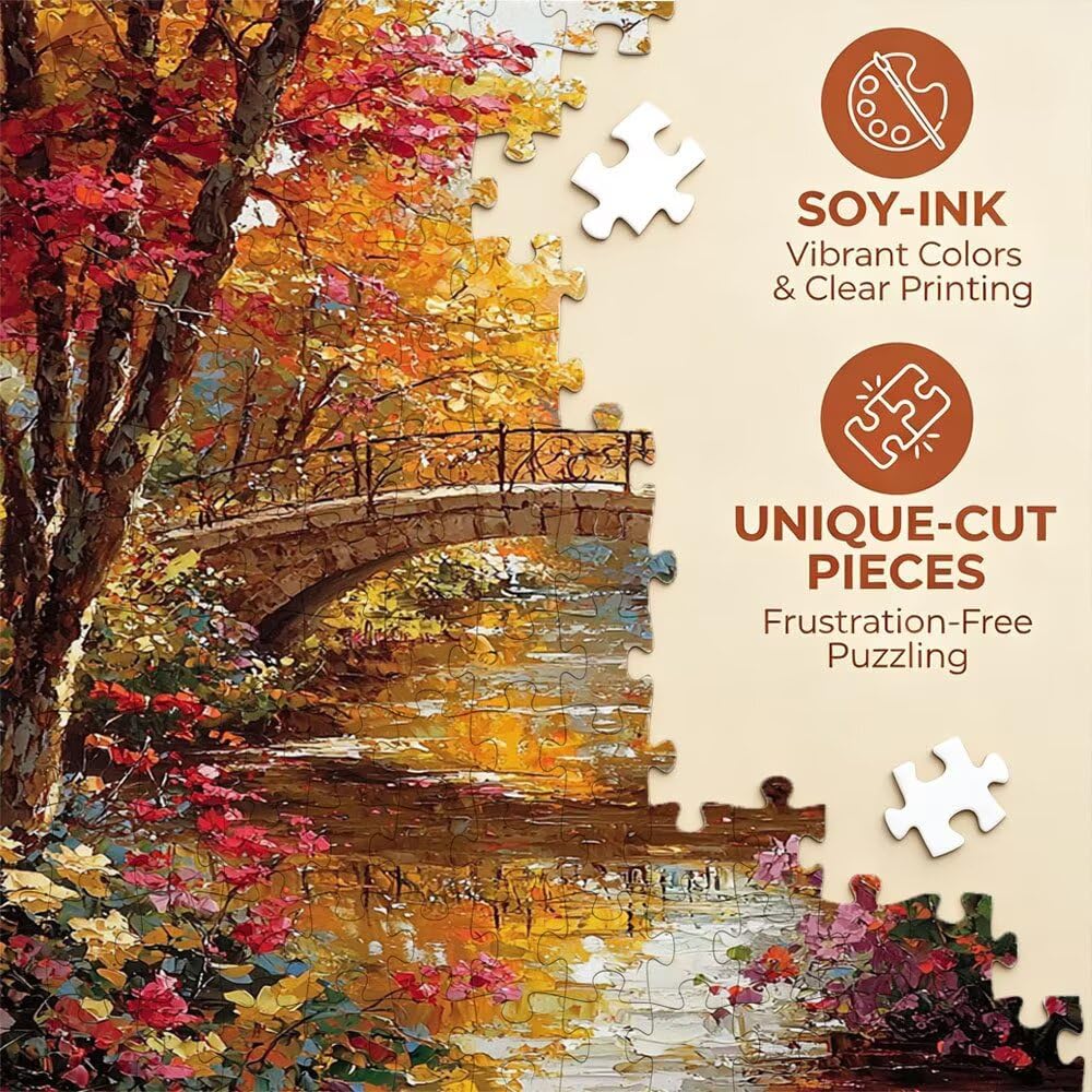 Puzzle 4000 Pezzi, Giardino Ponte 3D Puzzle per Adulti Impegnativo, Educa Puzzles Artistico, Divertente E Stimolante Puzzles Decorativo per La Famiglia, Regalo e Decorazione Pareti DX0YL6-776
