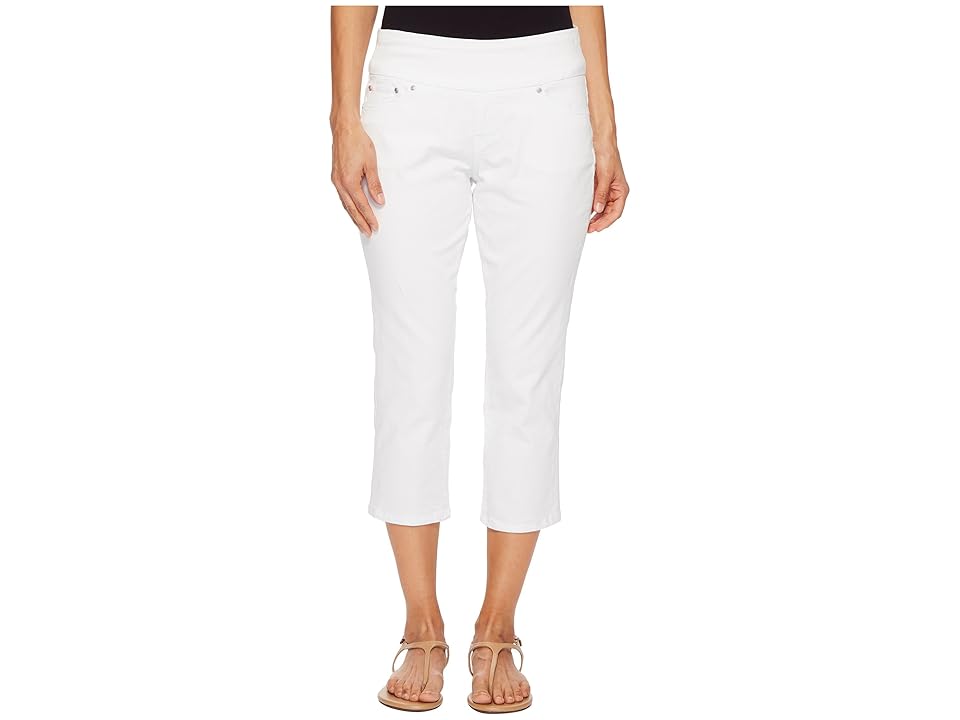 

Jag Jeans Petite Petite Peri Straight Pull-On Twill Crop in White (White) Women's Jeans
