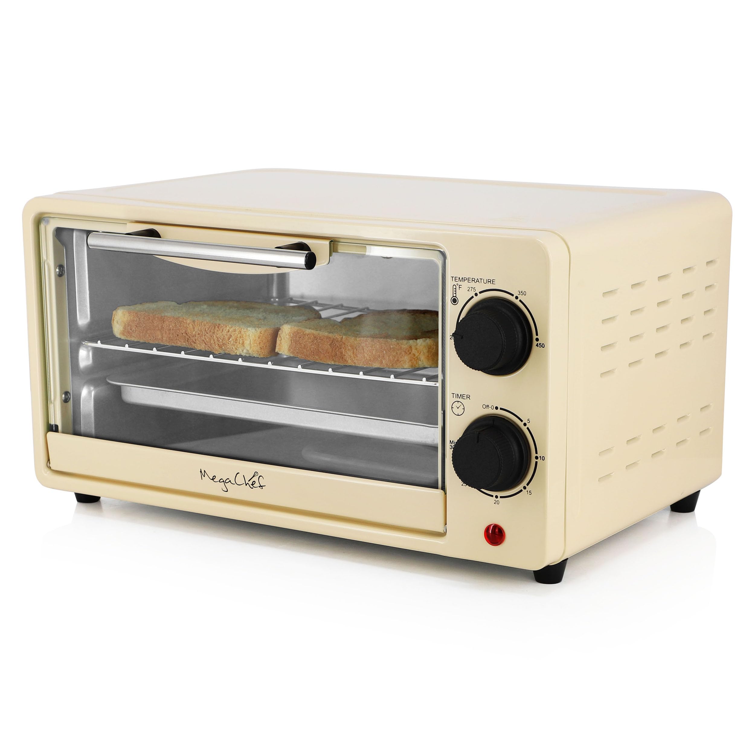 MegaChef 9.5 Quart Electric Counter Top 2 Slice Toaster Oven