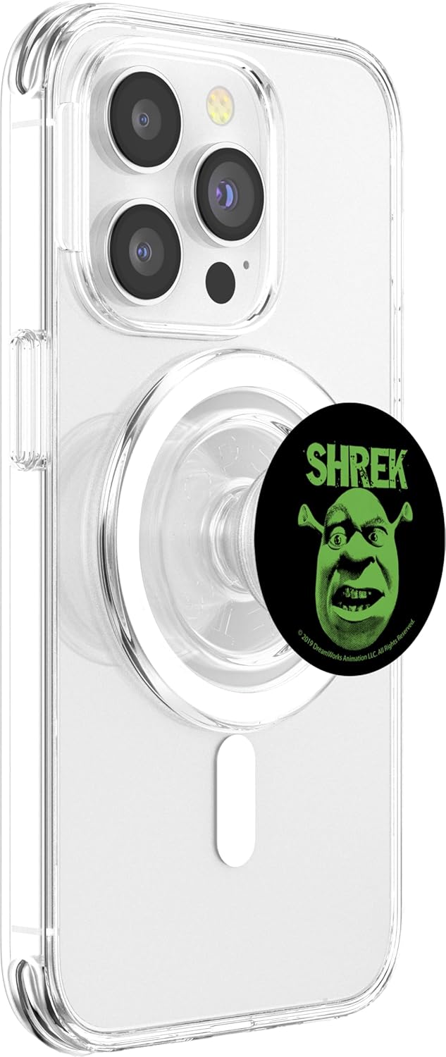 Shrek Distressed Face Portrait PopSockets MagSafe PopGrip for iPhone