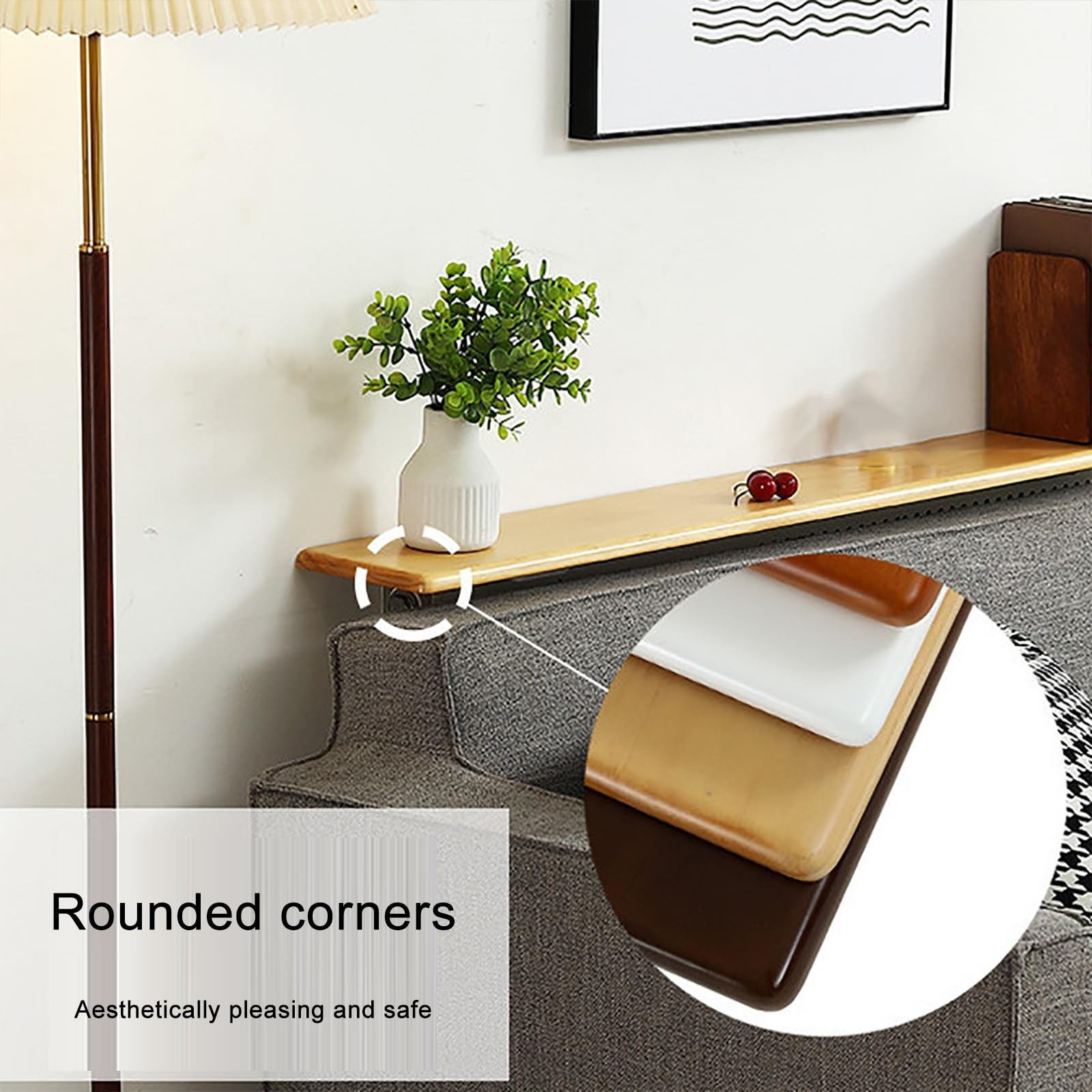 Estante de pared para radiador, reflector de calor sin soporte, estante de almacenamiento de madera (negro, 20 x 130 cm), mejora la eficiencia del calor interior y la nización del espacio