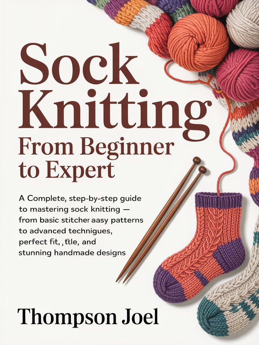 SOCK KNITTING FROM BEGINNER TO EXPERT: A Complete, Step-by-Step Guide to Mastering Sock Knitting —From Basic Stitches and Easy Patterns to Advanced Techniques, Perfect Fit, and Stunning Handmade Des