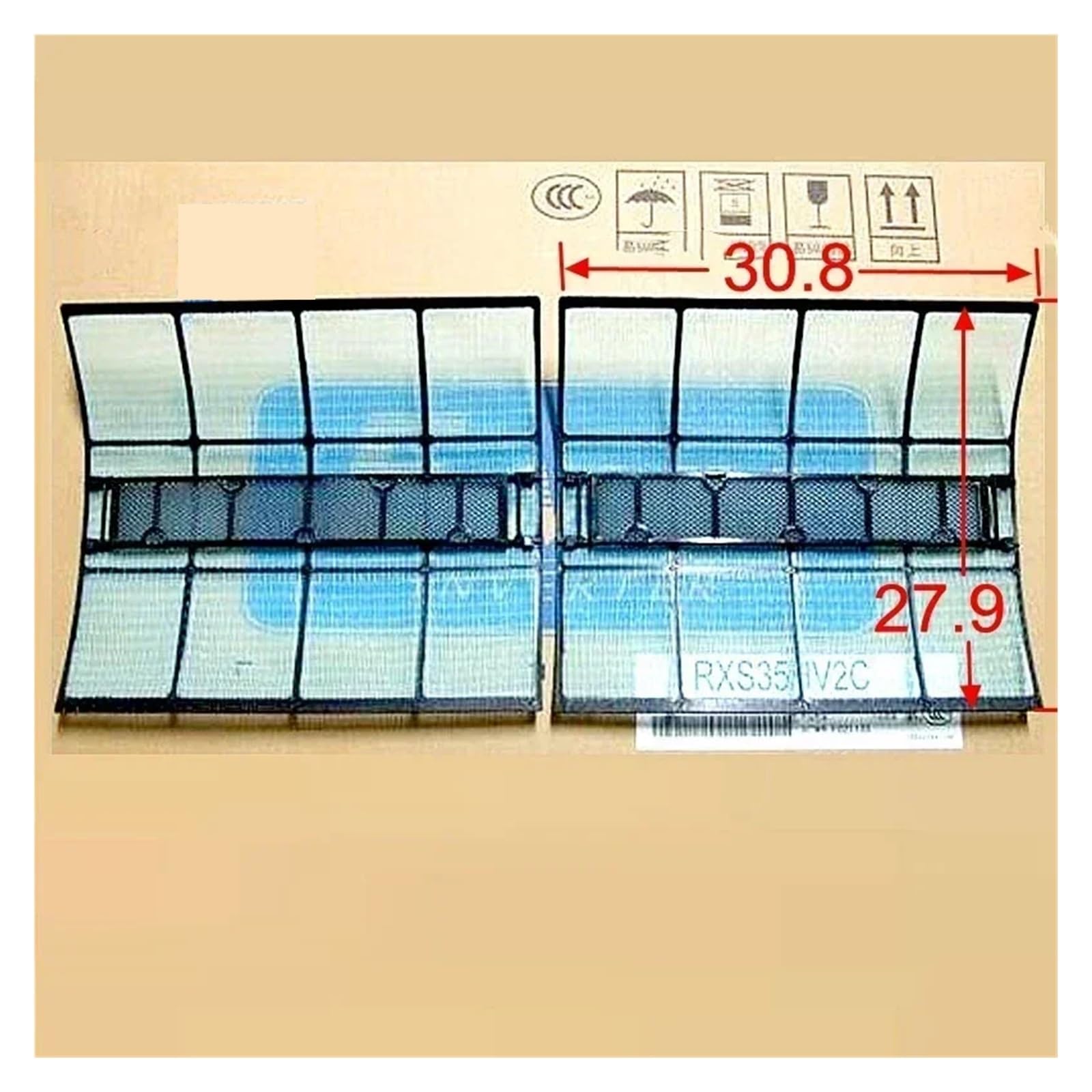 Filtro Purificador, Compatible con Daikin, Aire Acondicionado FTXH35 FTXD35 25FV2C FTXS35DV2C Filtro De Polvo De Aire Acondicionado Fácil De Limpiar