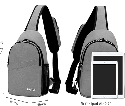 Miniatura 4 de KUTQI Mochila cruzada para viajes senderismo bolsa de pecho