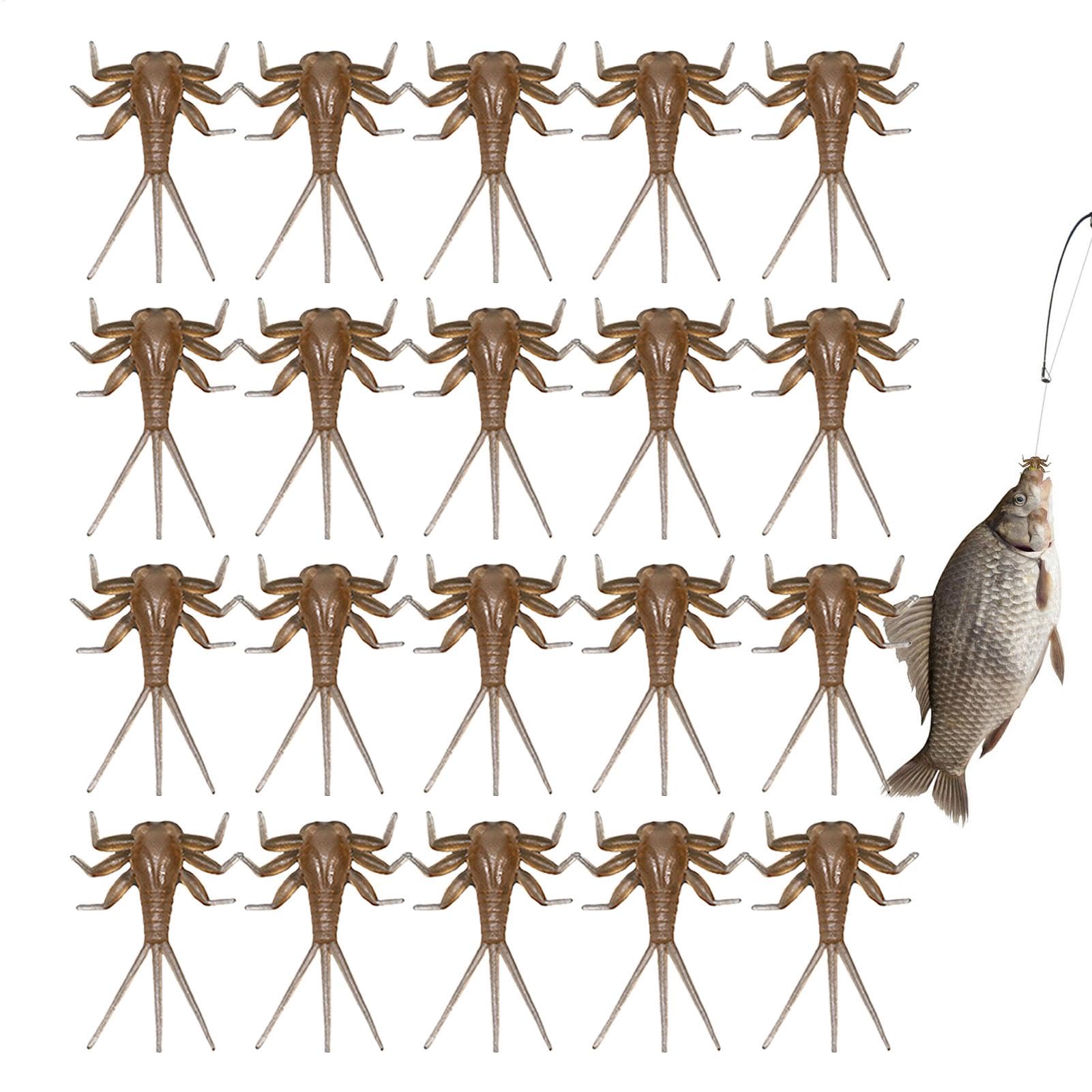 Fly Fishing Lure Set – 20 piezas Real Fly mano atada a mano señuelos para pesca con mosca, cebo suave para trucha, labios para atar labios para 20 veces realista de labios de mosca, compo de cuerpo