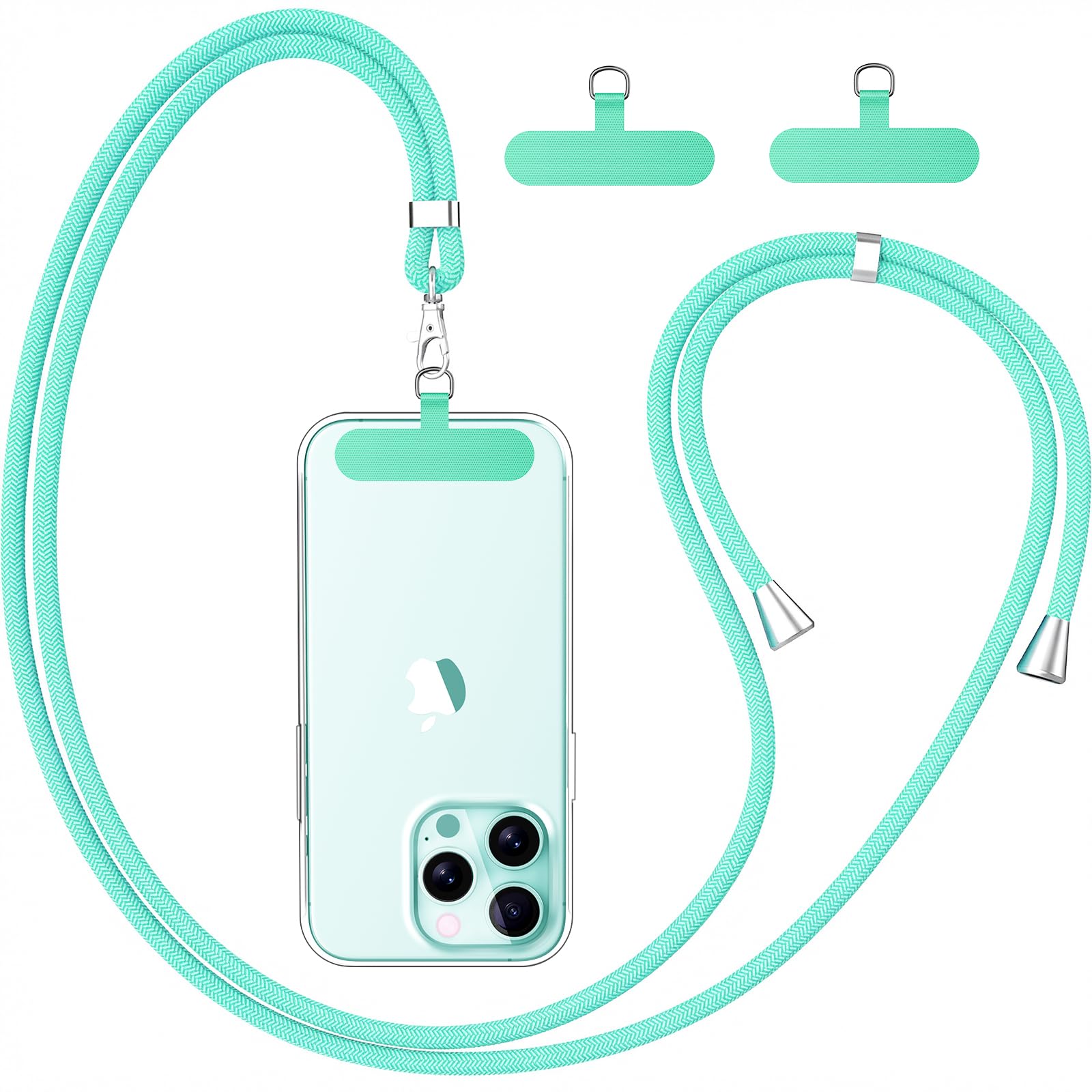 caslord Handyband Universal, Handy Lanyard mit Universelles Patch, Handyband mit Hülle kombinierbar, Einstellbar und Abnehmbar