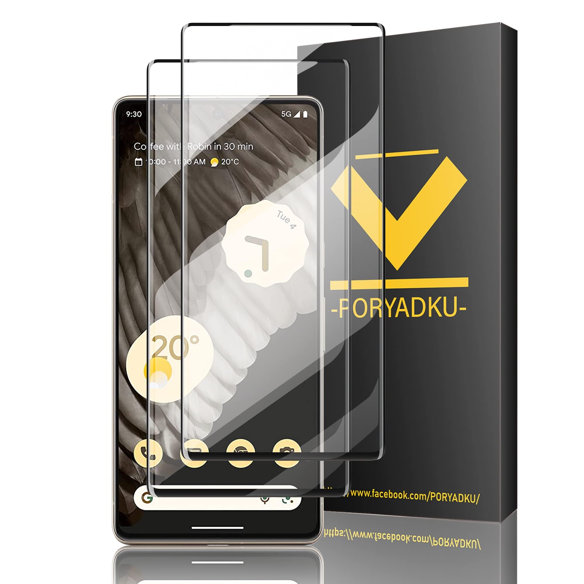 HOMEMO 2-Pack Tempered Glass Screen Protector for Google Pixel 7 Pro, 9H Hardness, High Gloss Finish, 0.33mm Ultra-Thin Design, 6.7-inch Display-1