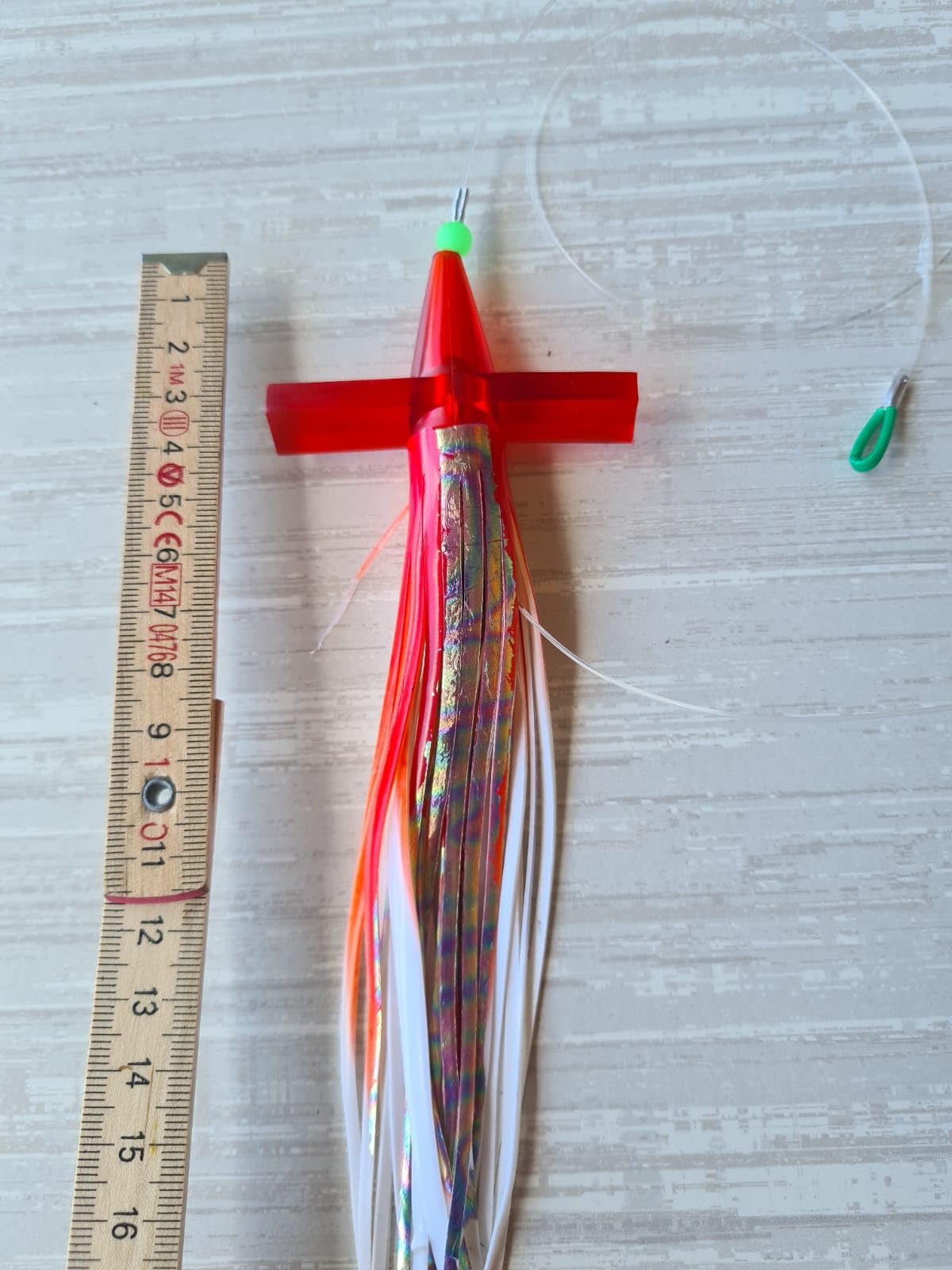 Kit Artigianale Per Pesca a Traina - Doppio Teaser e Octopus Armato - Lenza Completa 2.30 mt circa