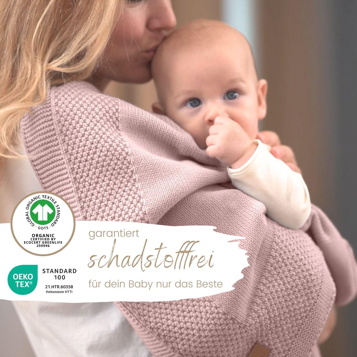 DIKOS Babydecke aus 100% Bio-Baumwolle – Baby Decke für Neugeborene