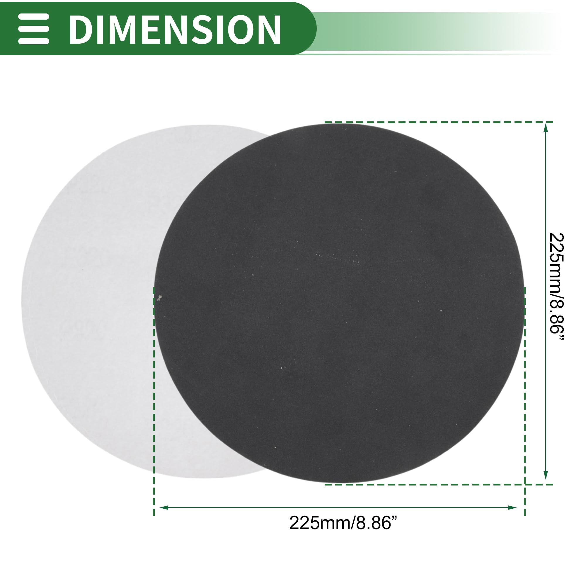 TUCKBOLD Sandpaper Hook & Loop Sanding Sheets 225x225mm Black 320 Grit Efficient Grinding and Polishing Automobile Manufacturing and Repair Metal Processing - Image 3