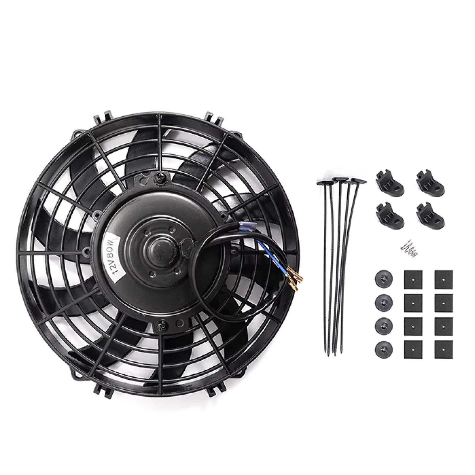 Motore Auto Radiatore Pale Della Ventola Raffreddamento Radiatore Compatibile Con Il Motore Automatico Universale Push Pull Elettrico 12V 80W 9 Pollici 10 Pale