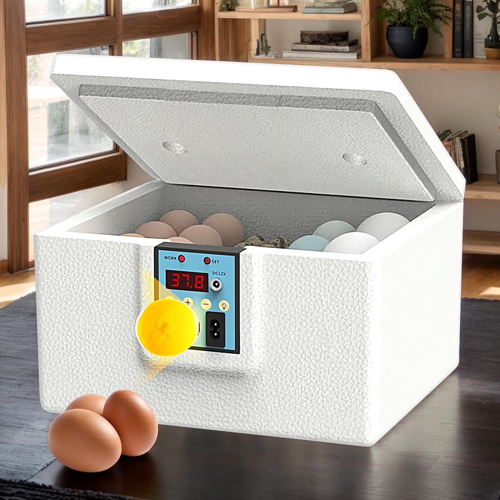Incubatrice Per Uova | Riscaldato Intelligente Per Pulcini,Controllo Temperatura Automatico Con Schiusa In