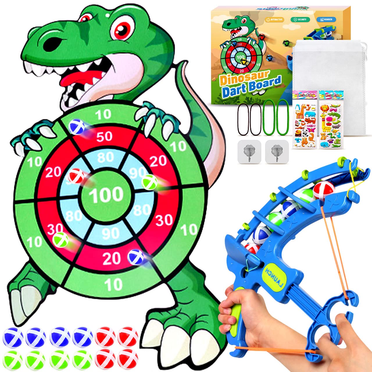 Dinosaur Toys for Boys Age 3 4 5 6,Dart Board Kids Party Bag Fillers for Kids Boys Toys Age 3-12 Year Old Boy Gifts Party Favours Kids