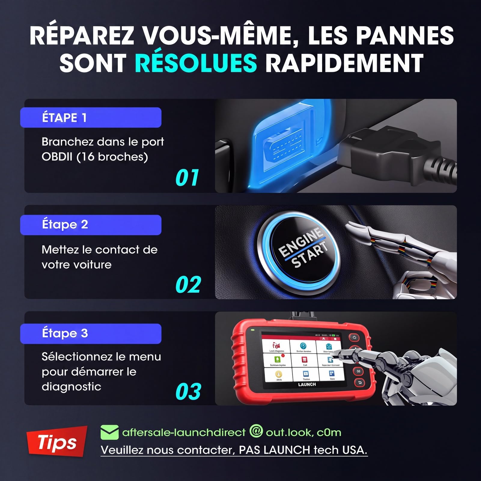 Launch CRP129X V3.0 64G OBD2 Valise Diagnostic Auto, 12 Réinitialisation