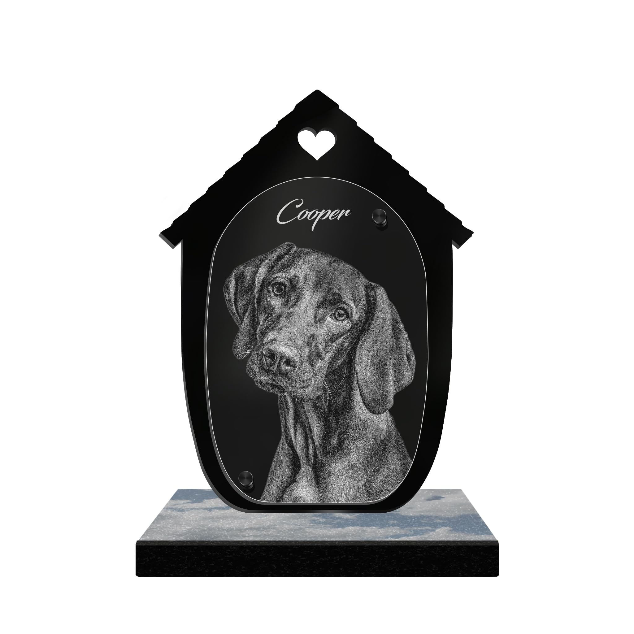 ETERNAL - Personalized Pet Niche Memorial Plaque for Dogs - Dog, Cat, Rabbit, Pets, Customizable Photo and Text, Laser-engraved Memorial Plaque for Mourning