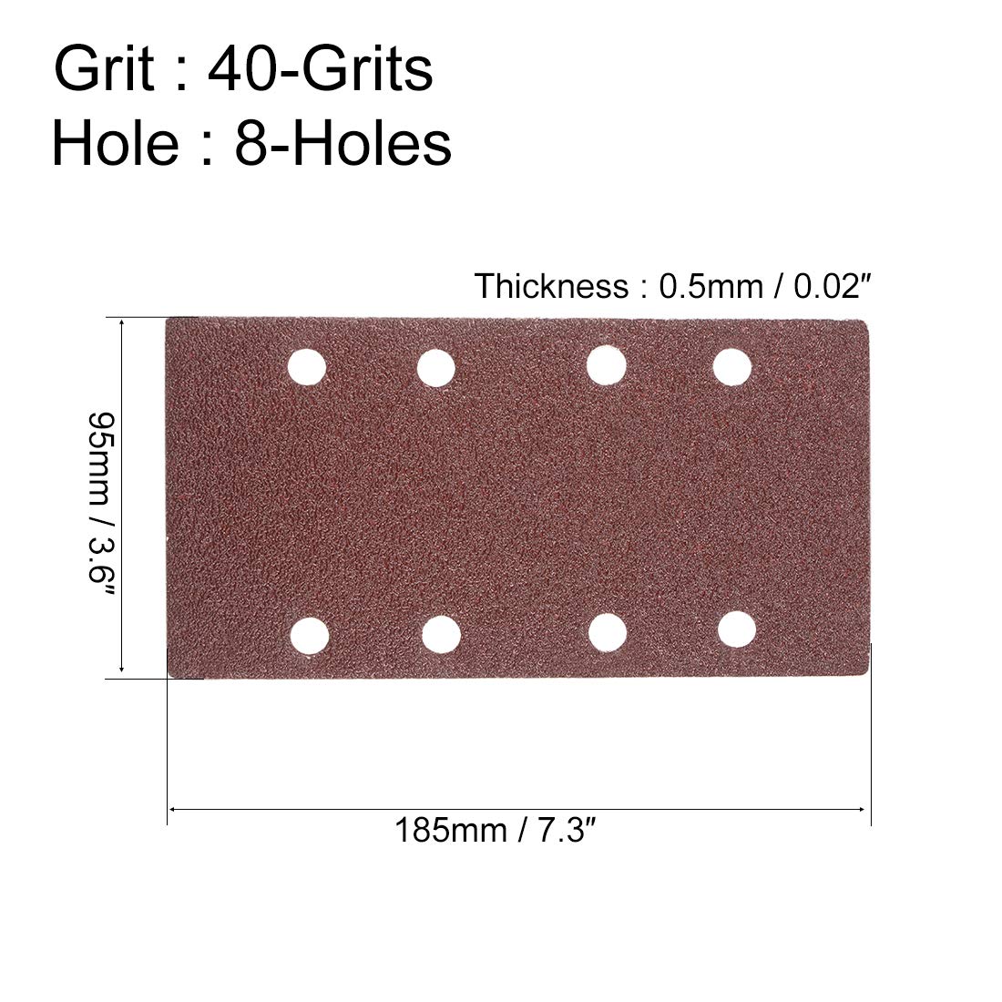 40 Grit Sanding Sheets - For 1/3 Sander -2