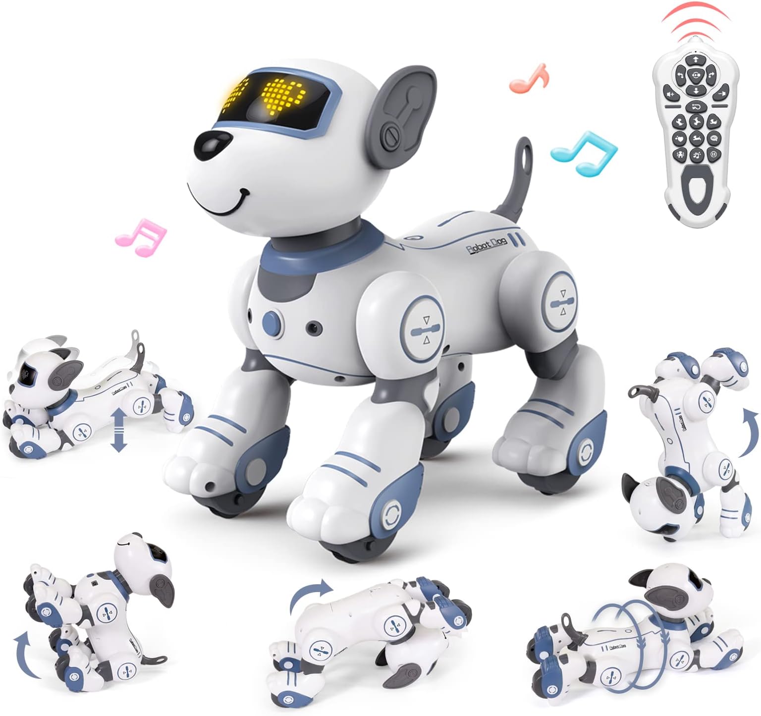 Remote Control Robot Dog Toy That Acts Like A Real Dog,Robo Dog with Touch Function,Dancing&Walking in Carpet,Imitate Animal Mini Pet Robotic Puppy,Juguetes for 3 Years Old Christmas/Birthday Gift