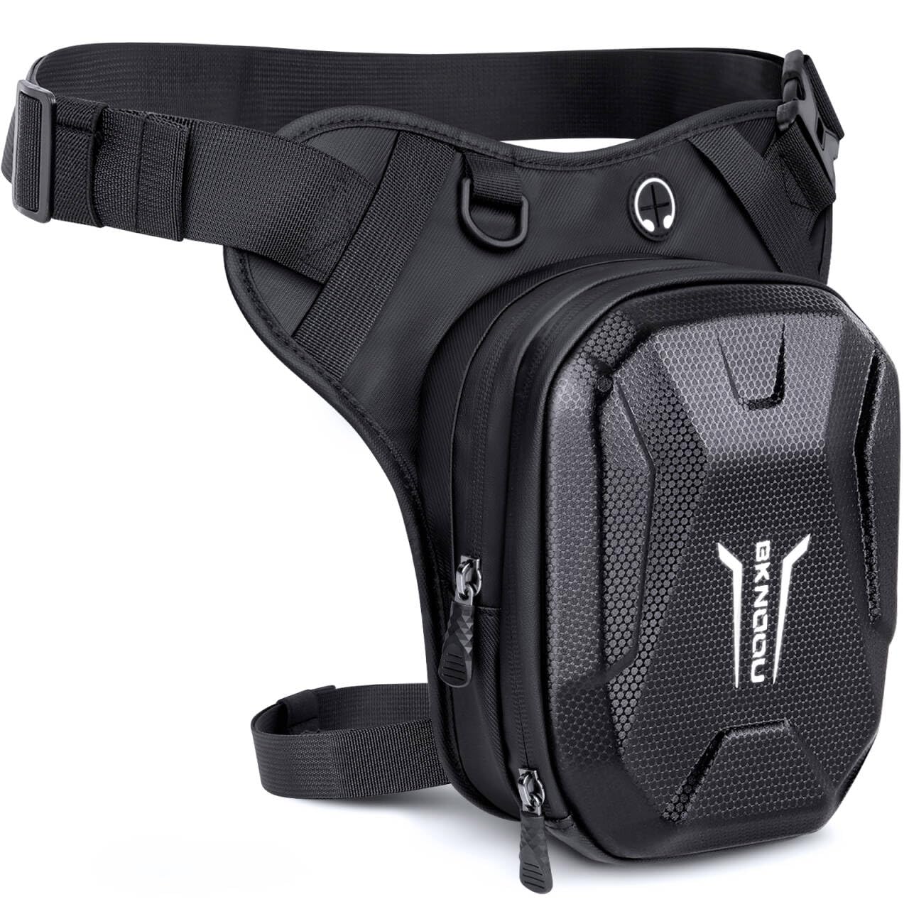BKNOOU Drop Leg Bag for Men Women Motorcycle Leg Bags Tactical Thigh Bag with Removable Leg Straps Waterproof Fanny Pack Outdoor Leg Pouch for Running