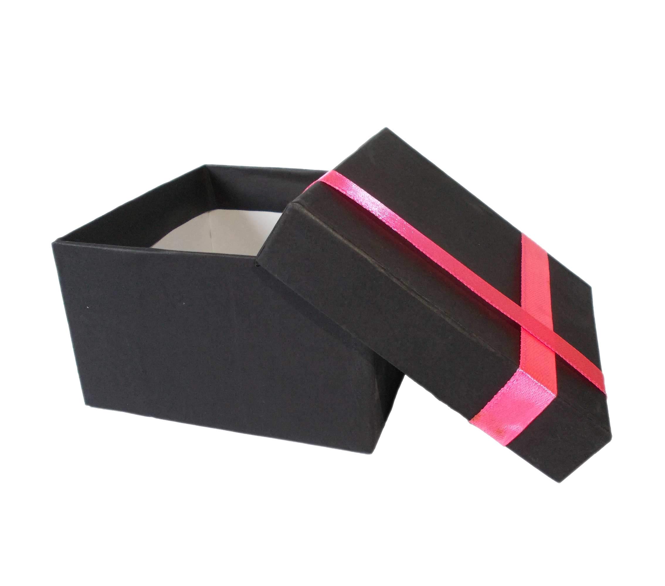 Elegant Empty Gift Box - Pink Ribbon Design -2