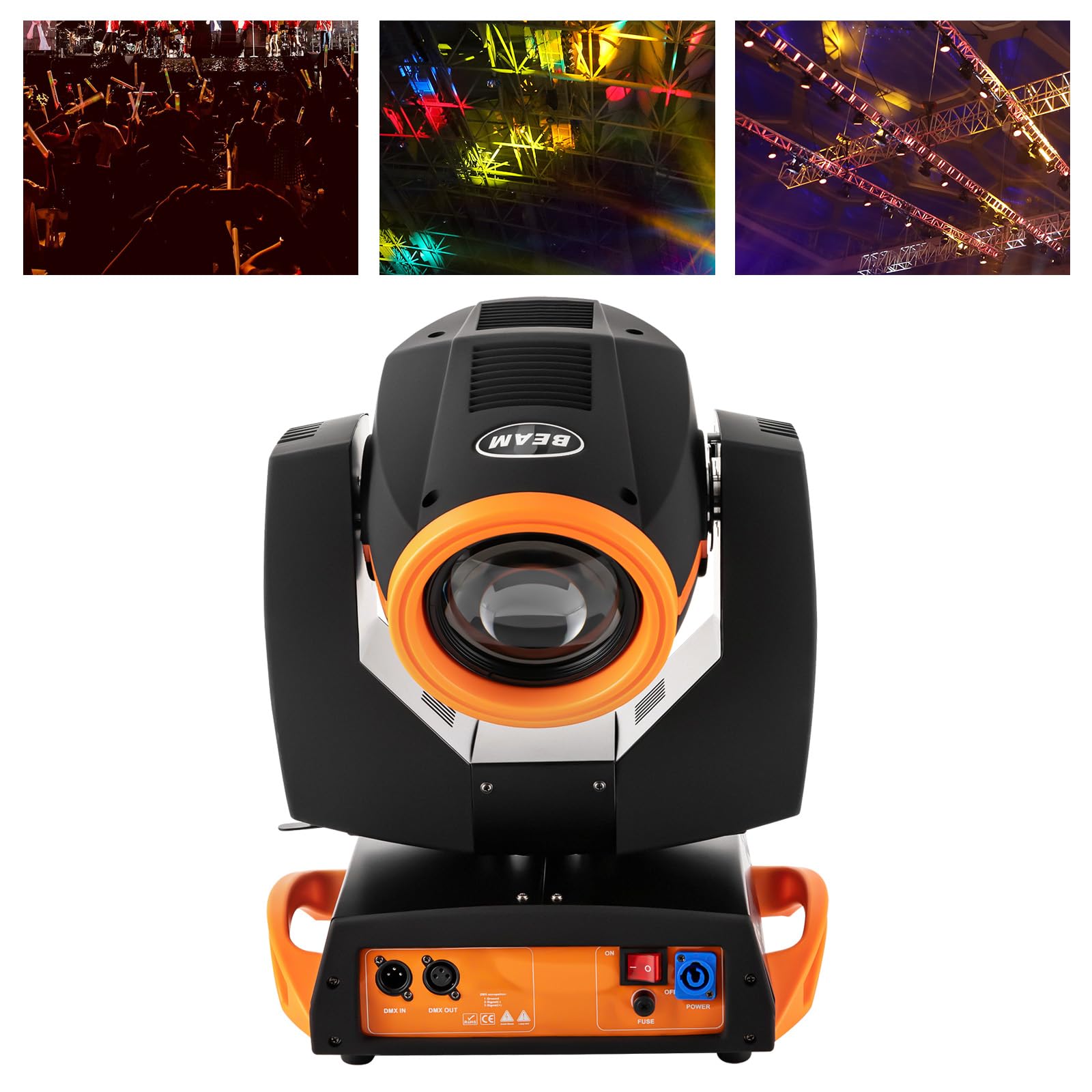 7R 230W Discolicht Partylicht Beam Sharpy Moving Head Light 17 Gobos RGBW Beam Lights 14 Farben Led Moving Head Light Dj Lights 16CH DMX512 Sound Control für Kirche Hochzeit Disco Party