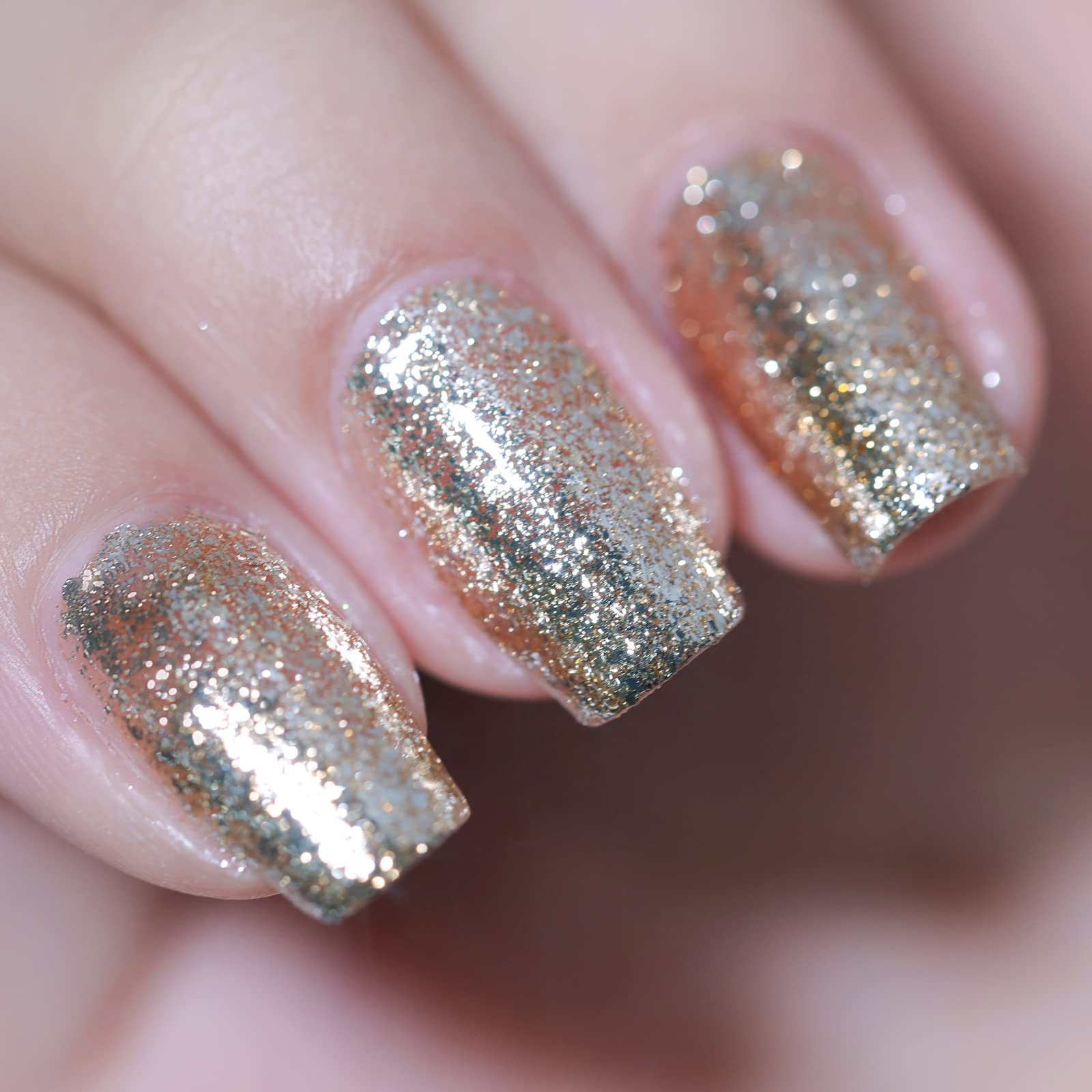 Amazon.com : FZANEST Chrome Platinum Glitter Gel Nail Polish Sparkly Shiny  Gel Polish UV LED Soak Off Gel Polish (Champagne Gold) : Beauty & Personal  Care