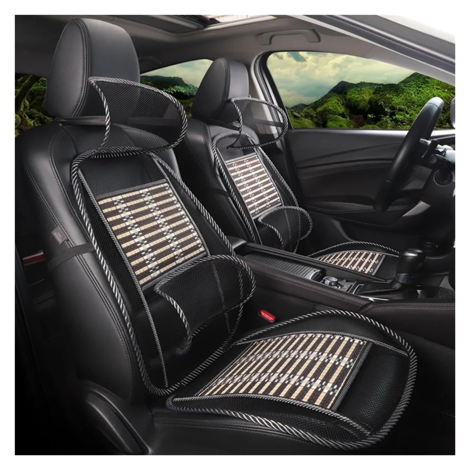 Hviyroi car seat cushion Bamboo Silk Car Seat Cushion, Summer Cool Breathable