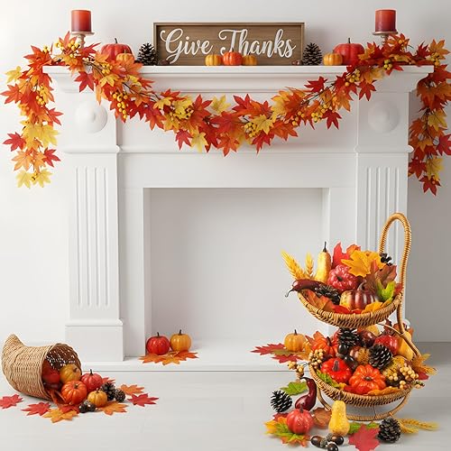 Miniatura 6 de Juego de decoración de calabaza falsa, decoración de calabaza falsa, decoración de cosecha de otoño, decoración de Halloween de Acción de Gracias y