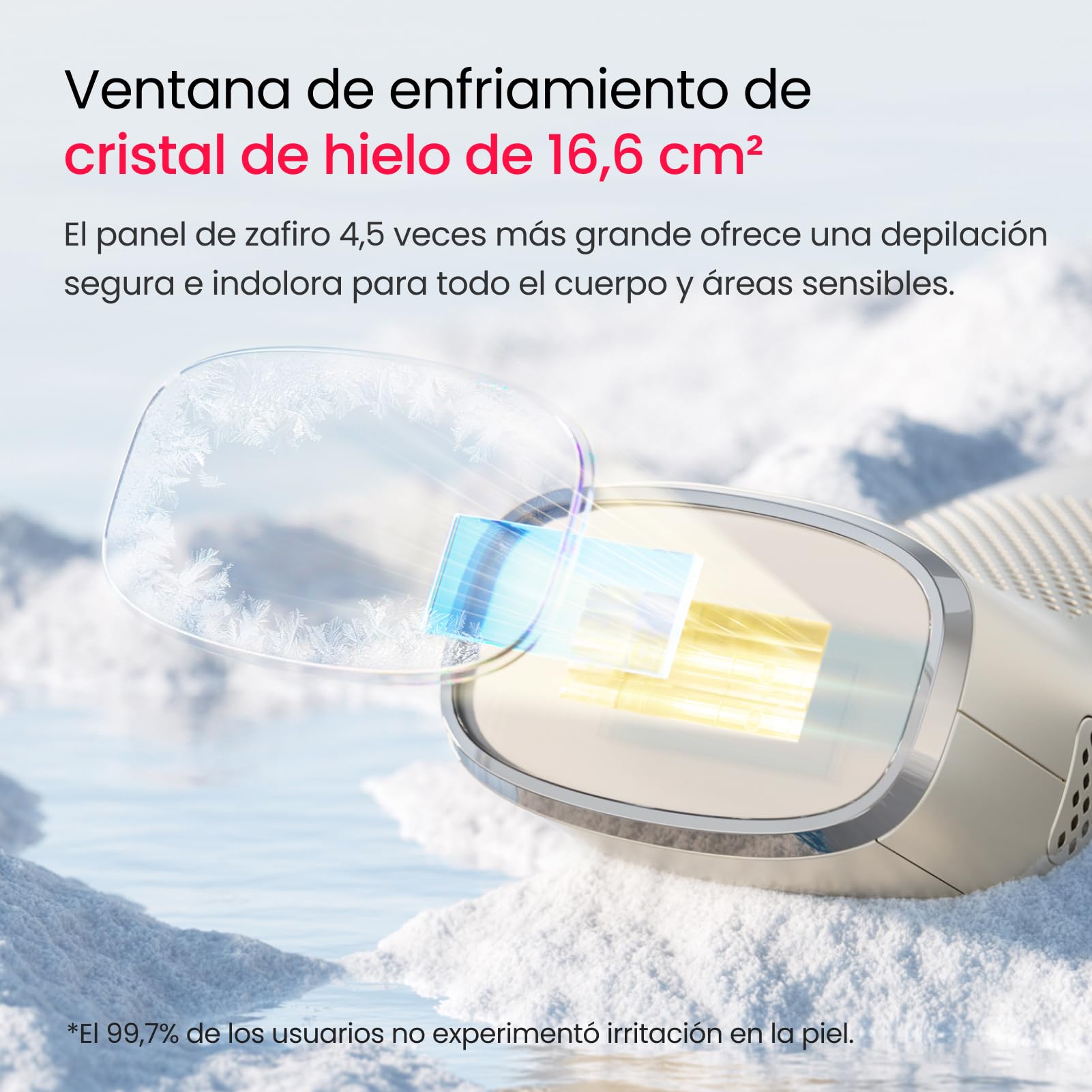 27J Doble Luz IPL Depiladora Laser, Pulso Cuádruple, Enfriamiento de Zafiro a 2℃, Modo PHR para Vello Rebelde, Depiladora Luz Pulsada para Piernas, Bikini, Axilas, Cara, Cuerpo
