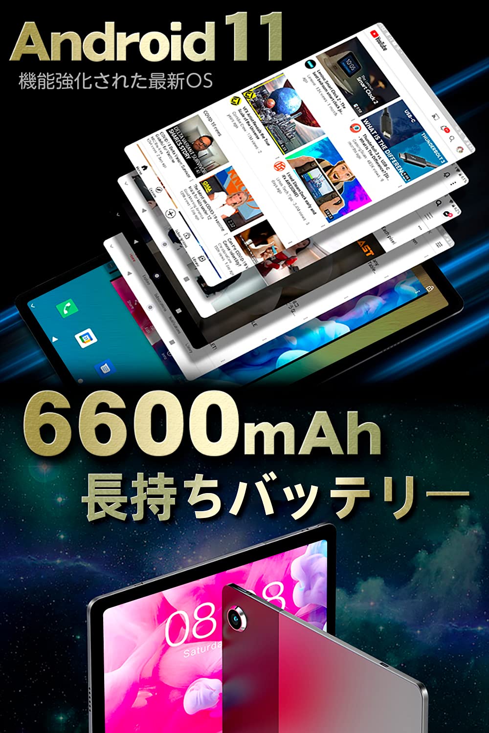 Amazon.co.jp: TECLAST T40 Plus タブレット 10.4インチ,Android 11  