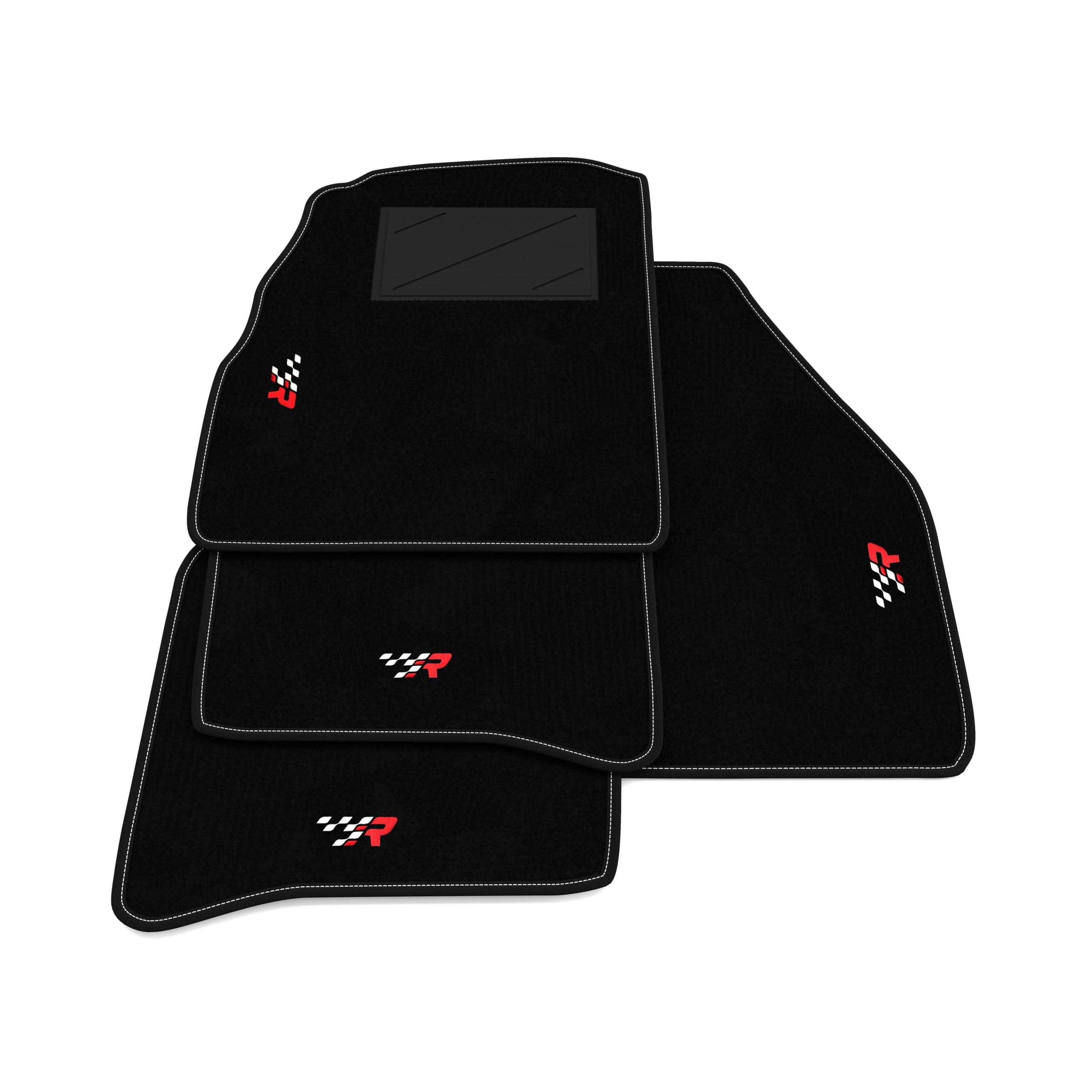 Set de Tapis de Voiture compatibles avec Daihatsu Applause 1989-2000 | Tapis sur Mesure en Moquette, Broderie R Racing, sur Mesure
