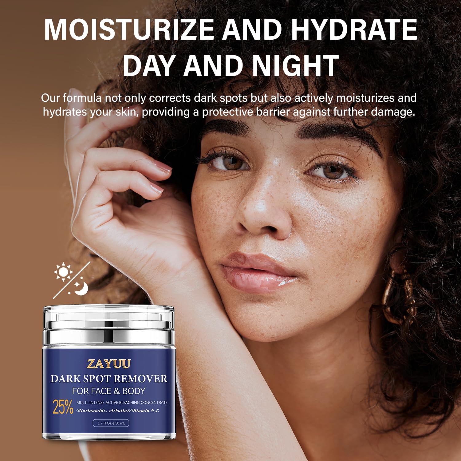 Dark Spot Cream for Face and Body: Daily Hydrating Formula for Uneven Skin Tone, Age Spots & Sun Spots – Lightweight Skin Brightening Moisturizer (1.7 Fl Oz (Pack of 1)) image 4 of 8 B0F81299X7