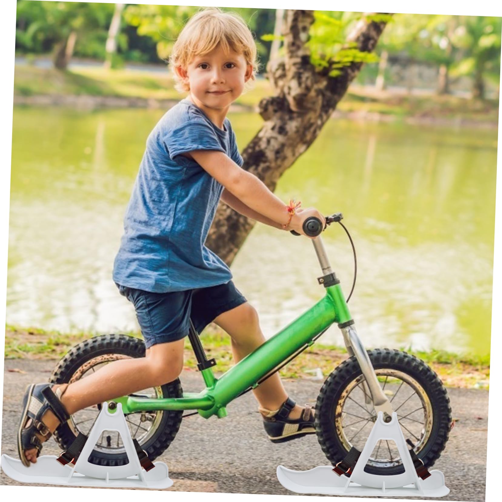 Gogogmee Snowboard Modification Parts 1 Set Bike Stand for Boys and Girls Bikes Outdoor Winter Ski Mat