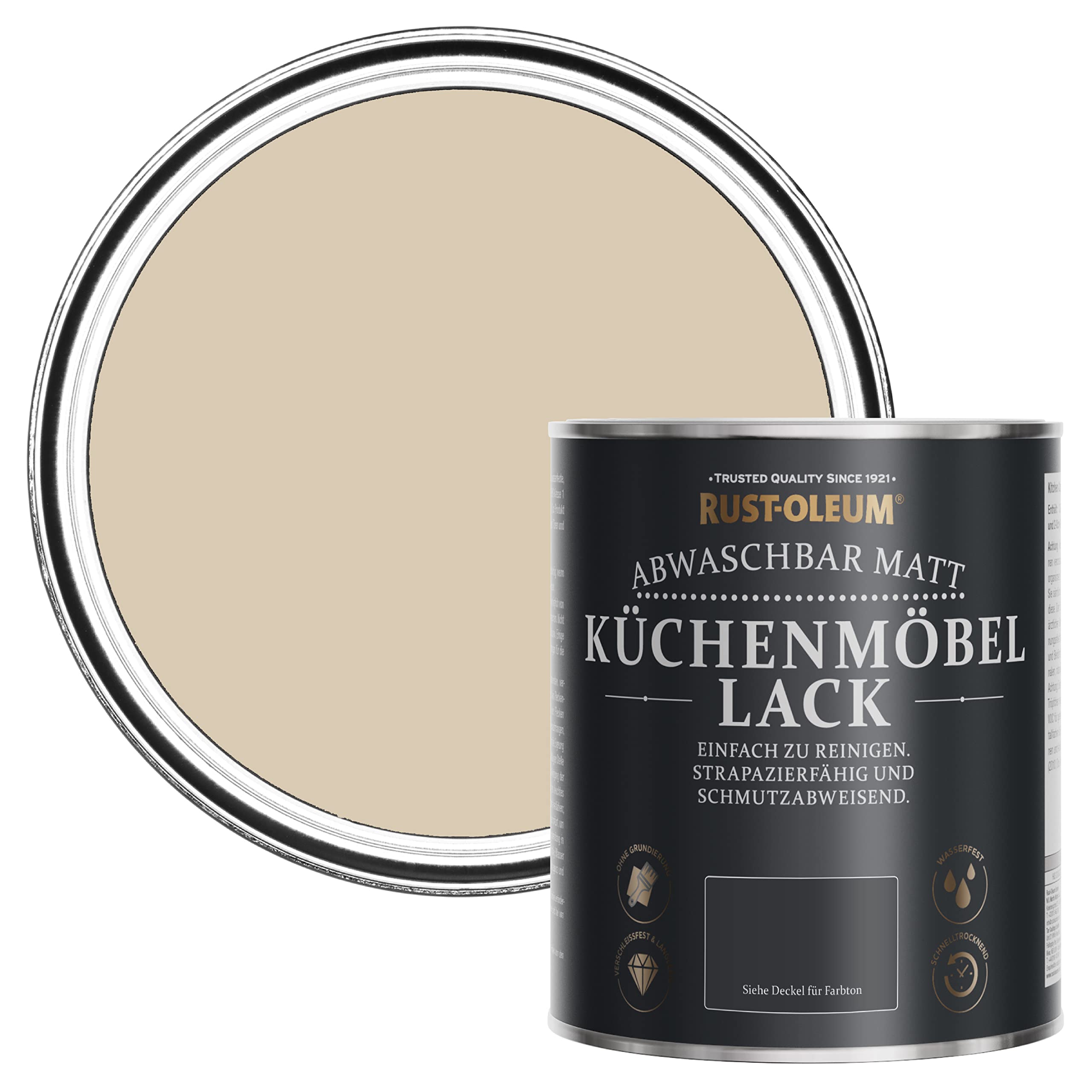 Rust-Oleum abwaschbare Küchenschrankfarbe hellbraun Matt Finish 750ML