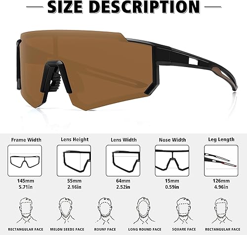 Miniatura 263 de STORYCOAST Lentes de sol deportivos polarizados para hombres y mujeres, para conducir, pesca, ciclismo, bicicleta de montaña, protección UV400