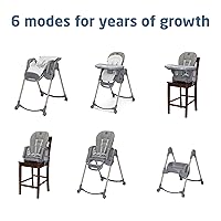 Vista 32 de Maxi-Cosi Minla - Silla alta 6 en 1 para bebés y niños pequeños, silla alta plegable portátil, tela EcoCare, 9 alturas, 5 reclinables, 4 posiciones