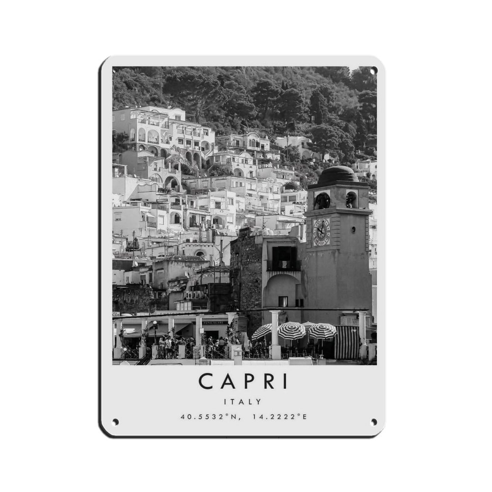 Capri Travel（44） Tin Sign Vintage Metal Pub Club Cafe Bar Home Wall Art Decoration Poster Retro 12x16inch(30x40cm)