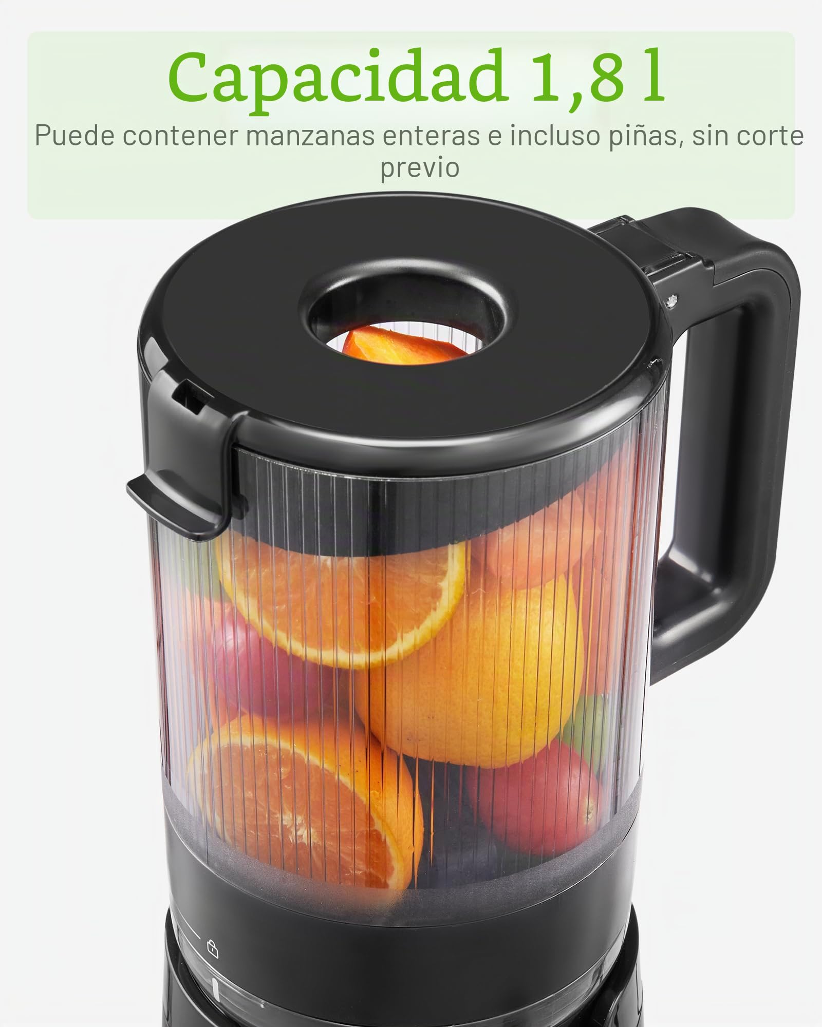 TUUMIIST con Tolva Extra Ancha de 134 MM, el Mejor Extractor de Jugos Para Frutas y Verduras, Apto Para Frutas y Verduras Enteras, Fácil de Limpiar