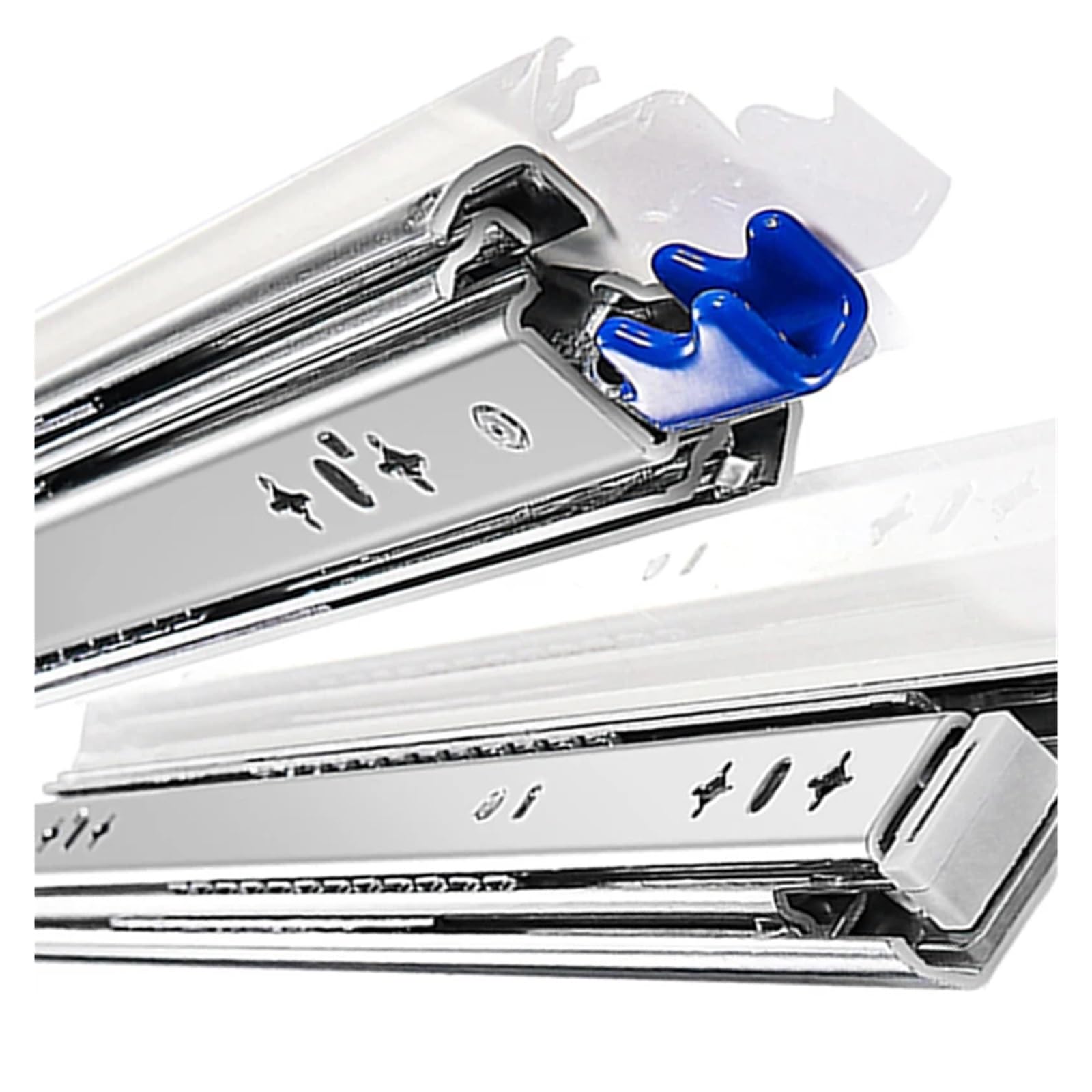 Hiycyohdi One Color Heavy Duty Drawer Slides 120Kg Capacity - 3-Fold Full Extension Industrial Rail Runners 1Pcs(650Mm)