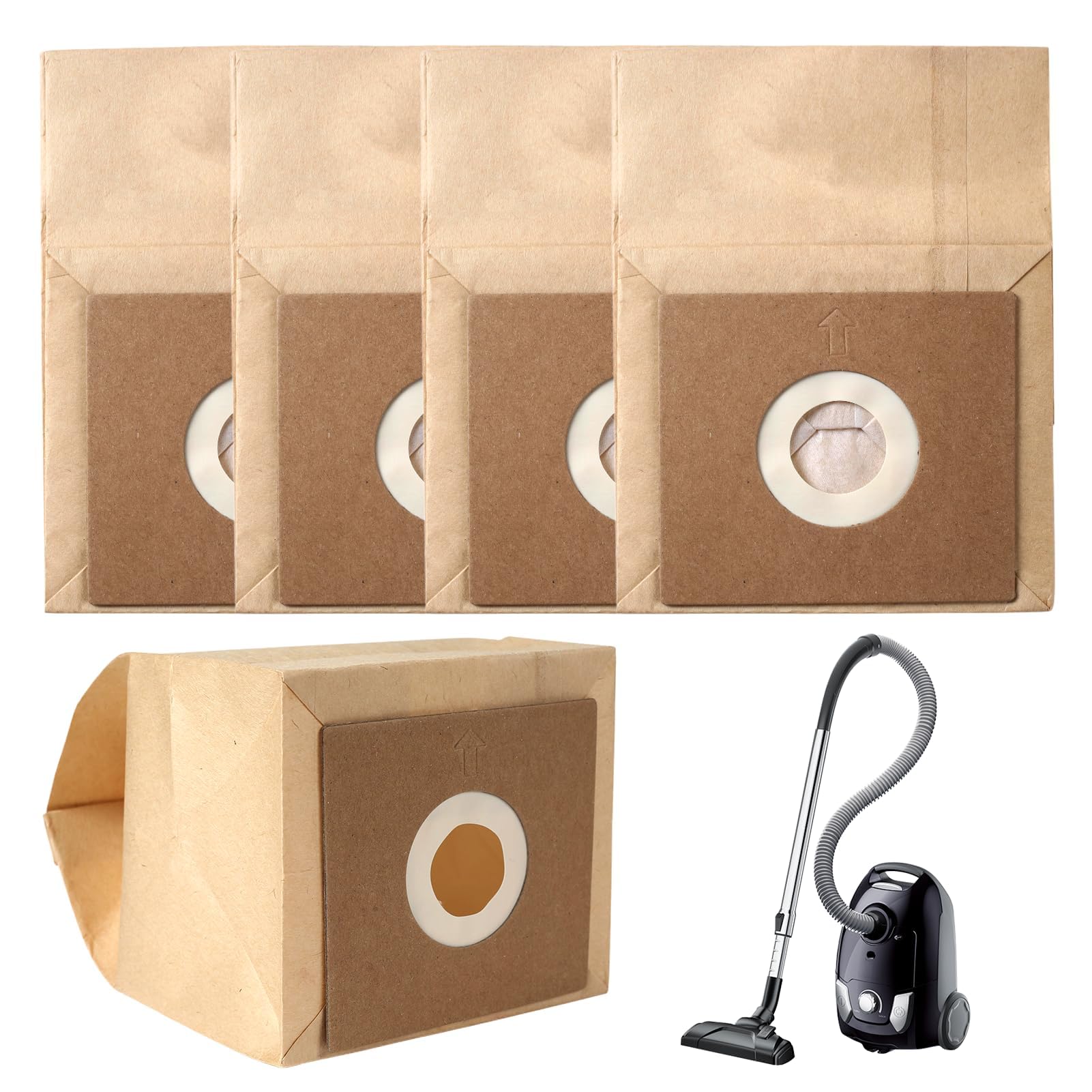 5Pcs Vacuum Cleaner Bags for Bush Argos Model VCB35B15C1J7W-70 VYTRONIX RBC02 BC-402 BC-501 Argos Value VC-401 VC-402 Vacuum Hoover 3D Strong Efficiency Cleaner Paper Dust Bags Accessories Xmas Gifts
