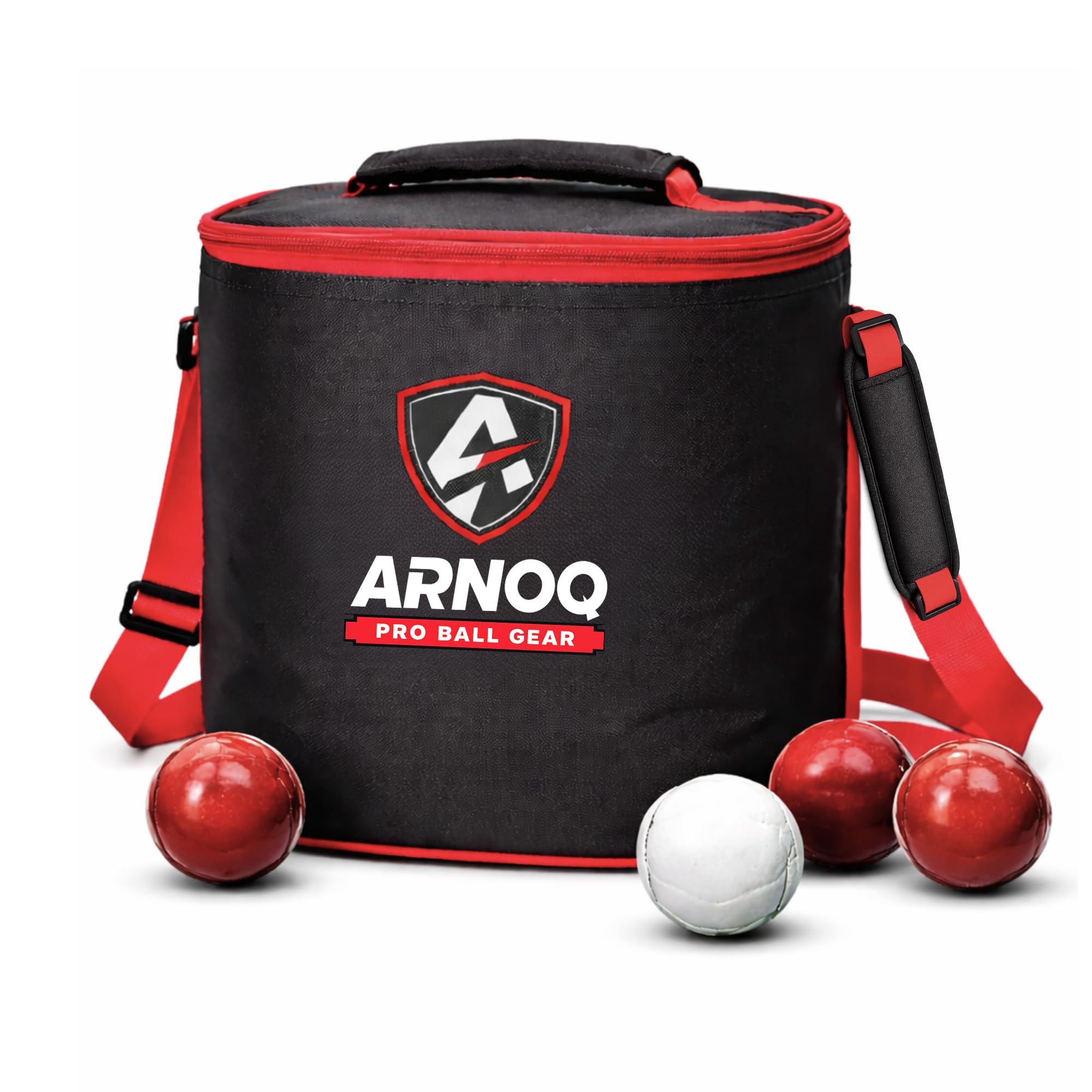 Cricket Ball Bag with Padded Lid & Zipper Closure, Lightweight Easy to Carry Ball Bag for Coaching, Training & Practice
