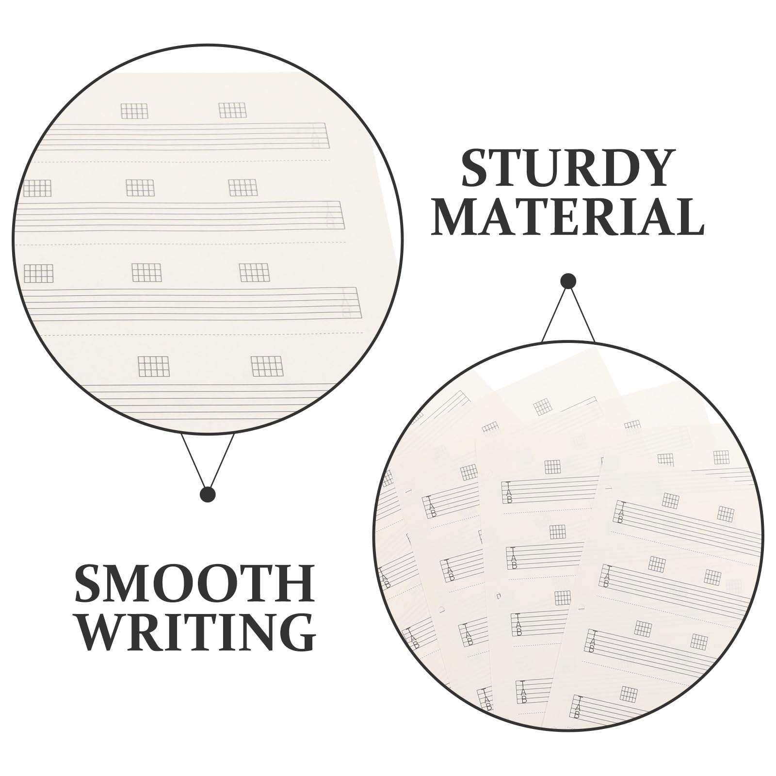 PRETYZOOM de Papel de Tablatura de Guitarra en Blanco 85 Hojas Diseño Elegante y Fácil Reemplazo para Práctica en Casa o Viajes