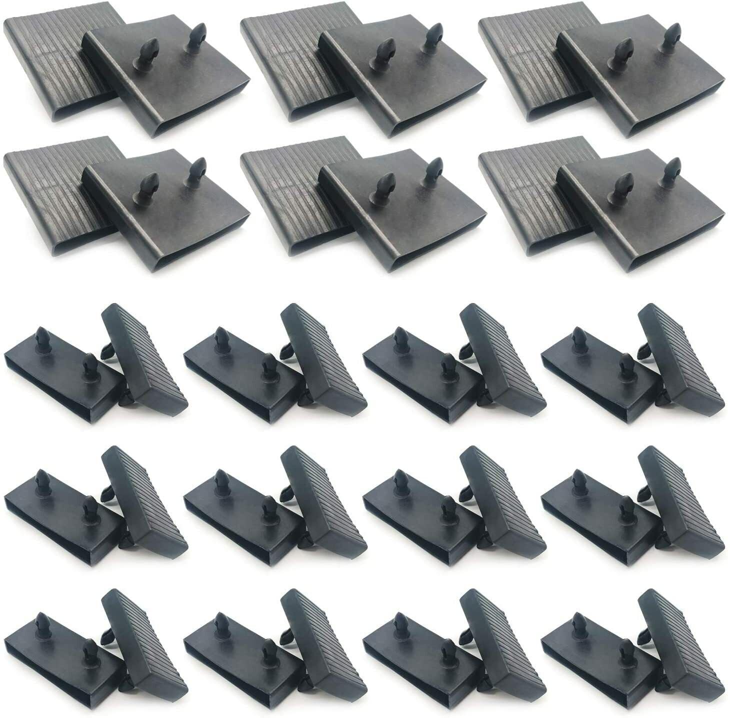 New replacement 60-65mm center rail bed slat holders/caps (Model A, Center) for single, double and king size beds (20)