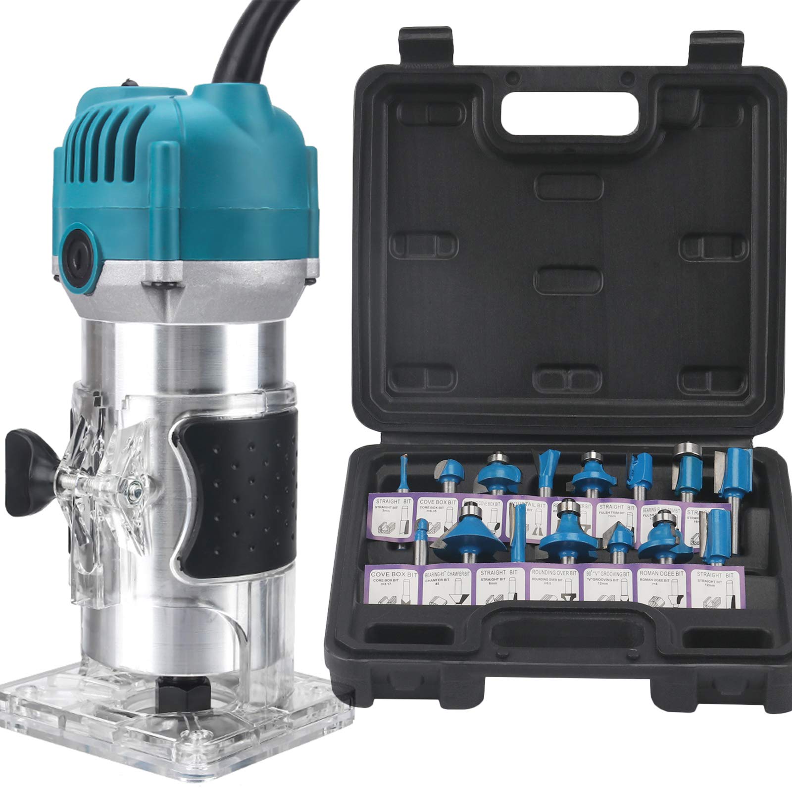 Buy TwoWin 110V 800W Compact Router Tools, Hand Palm Wood Router